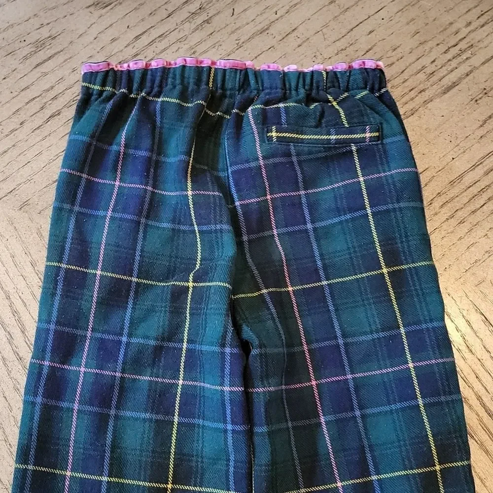 3T girls Ralph Lauren plaid pants 💚💗